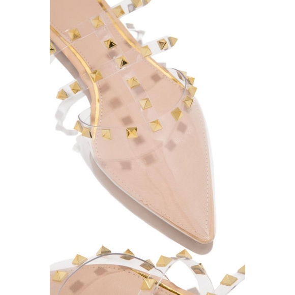 πππ¬ ππ£!π€POINTED TOE FLATS - CLEAR - Picture 4 of 5